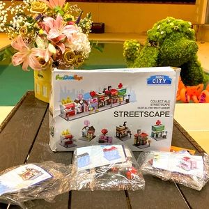 FUN LITTLE TOYS  3. Packs Mini City Shop Street View Building